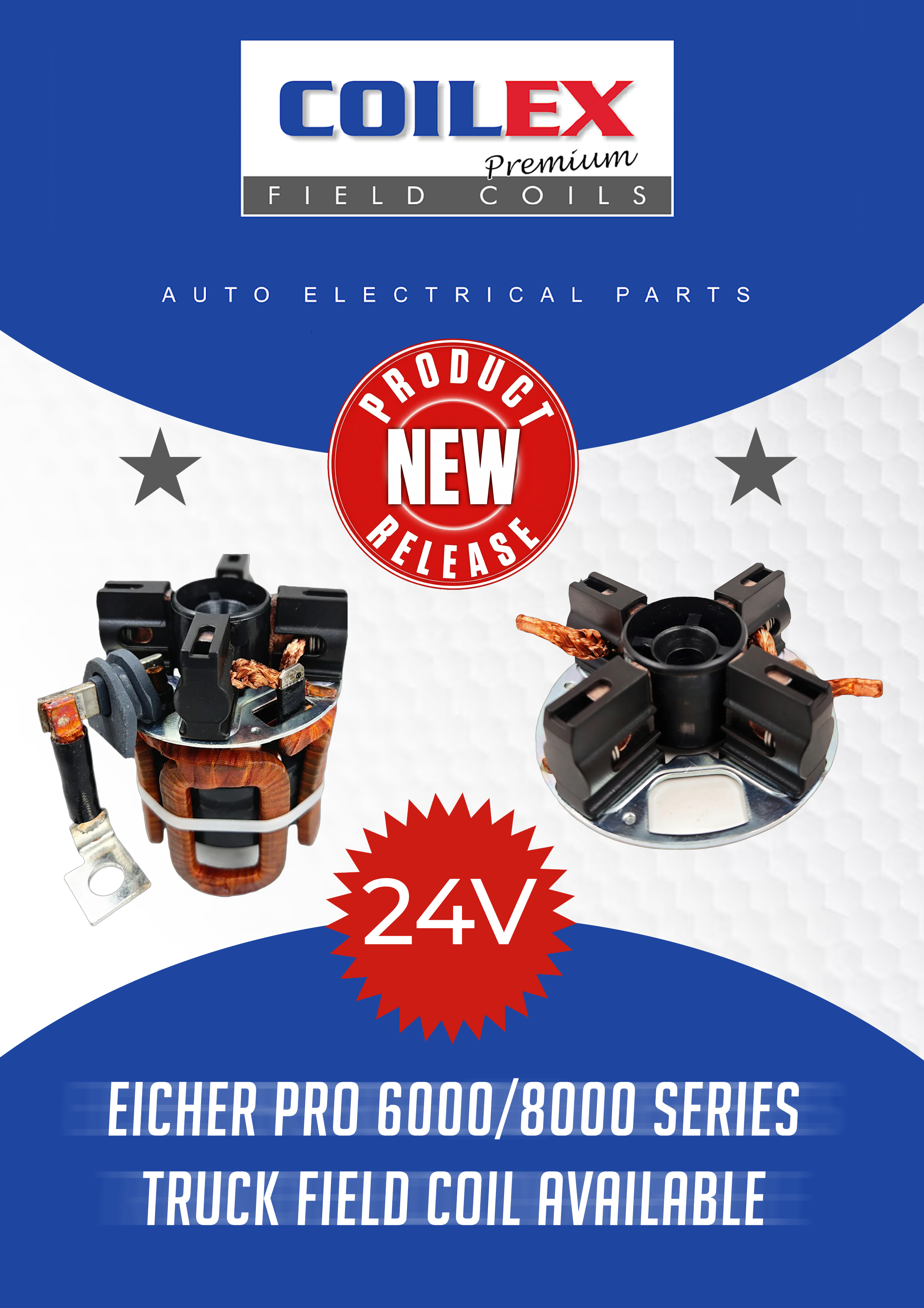 Eicher Pro 6000/8000 Series 24V Field Coil — New Release